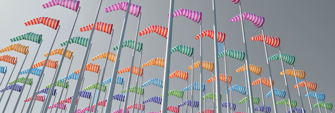 Conische mast met windzaksysteem