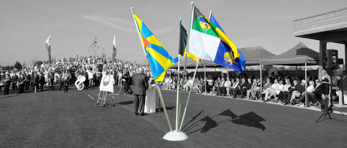 Indoor mast met sokkel